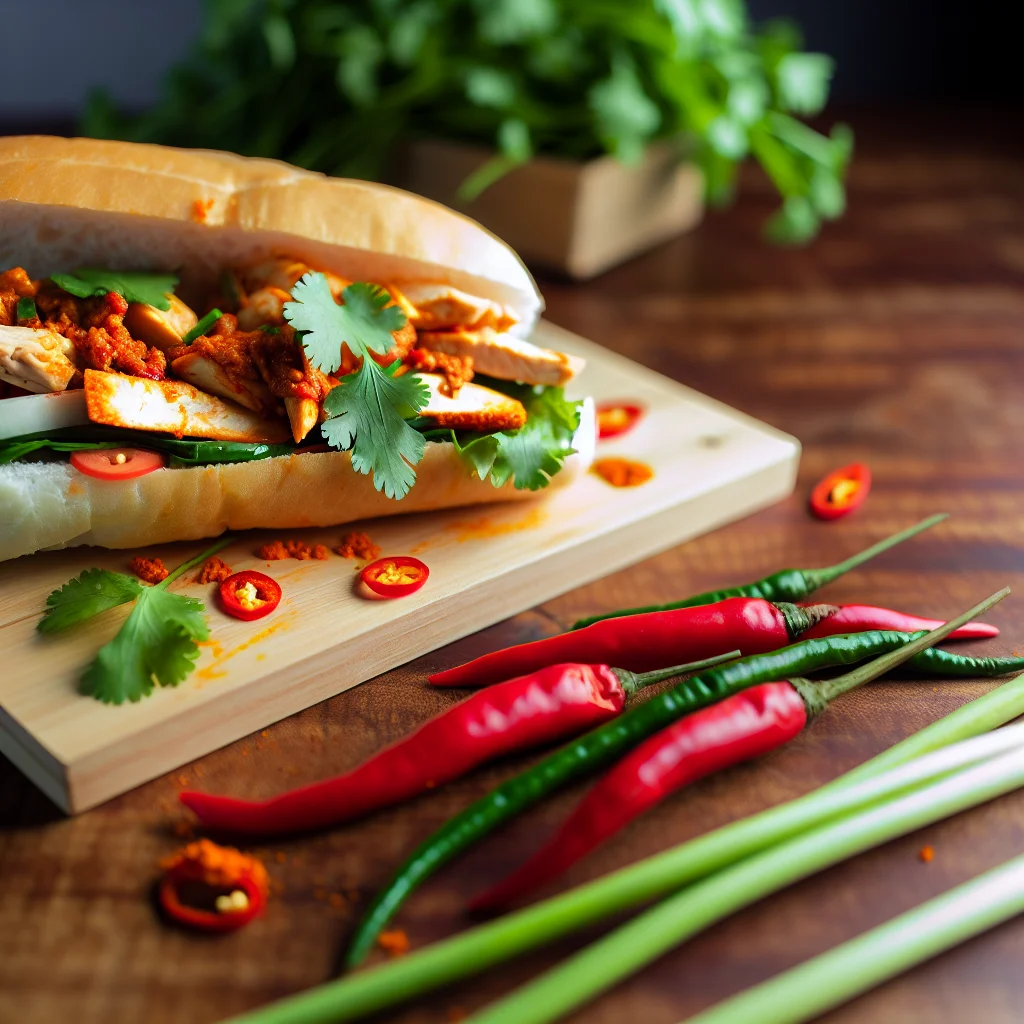Banh Mi Fusion au Poulet Épicé