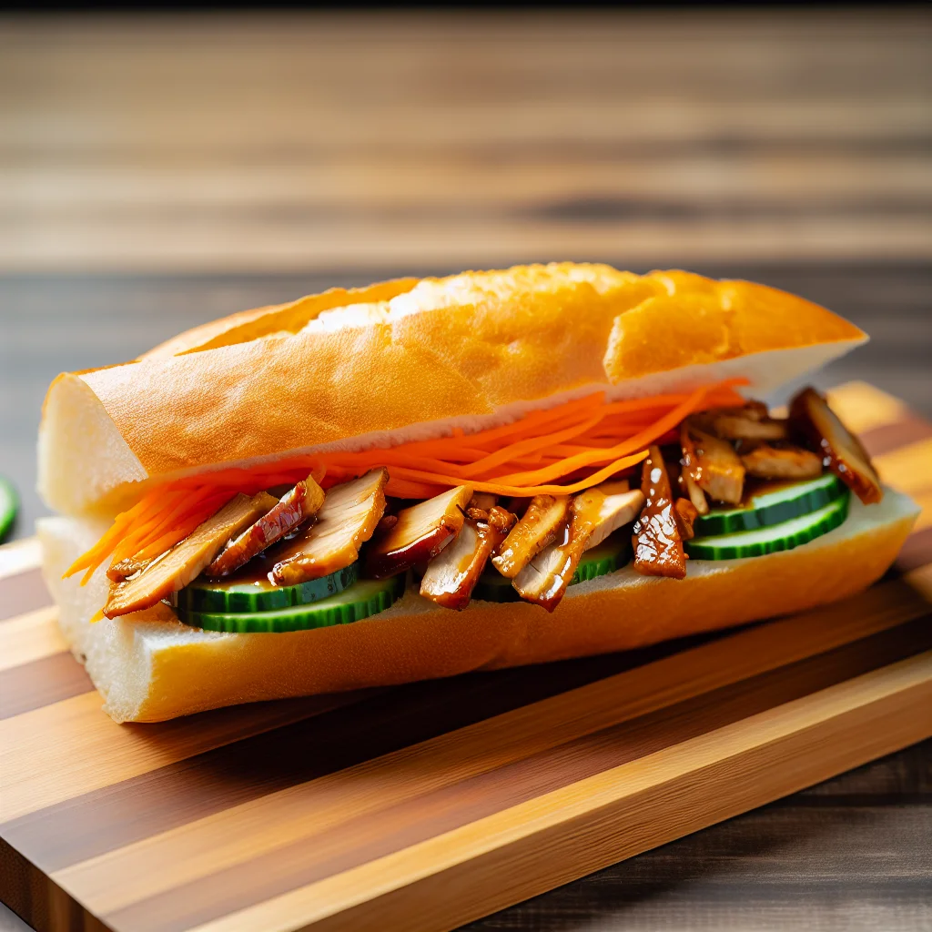 Banh Mi Fusion au Poulet Teriyaki