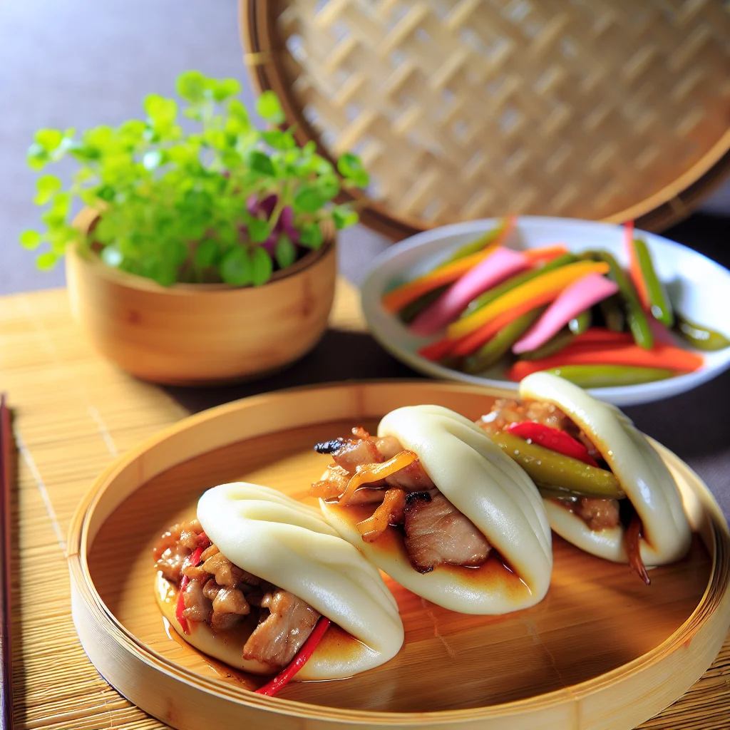 Bao au Porc Caramélisé et Légumes Croquants