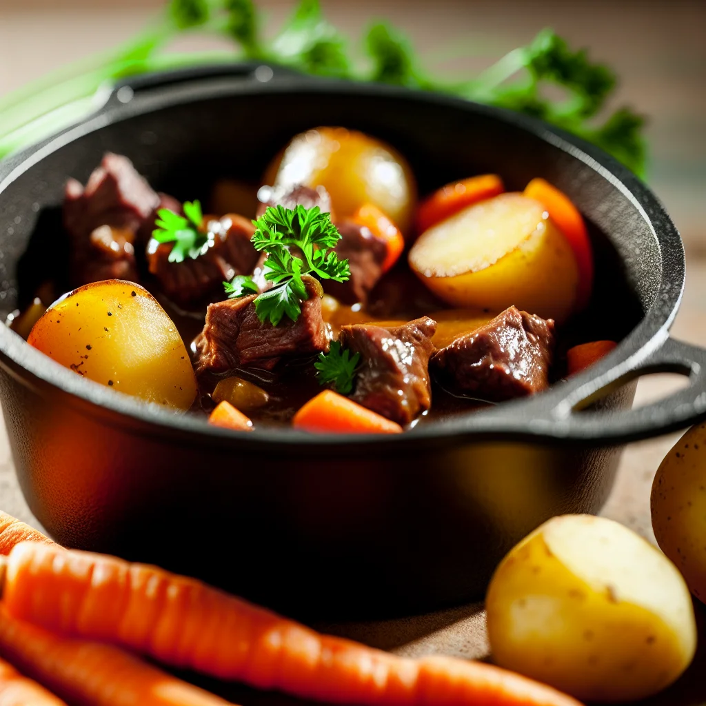 Boeuf Bourguignon revisité aux légumes racines