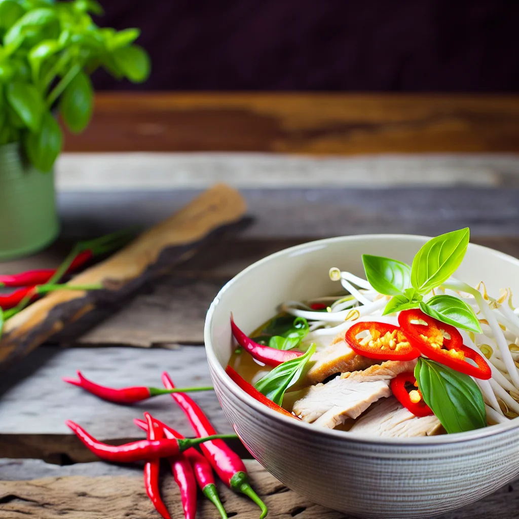 Bowl de Pho au Poulet Épicé