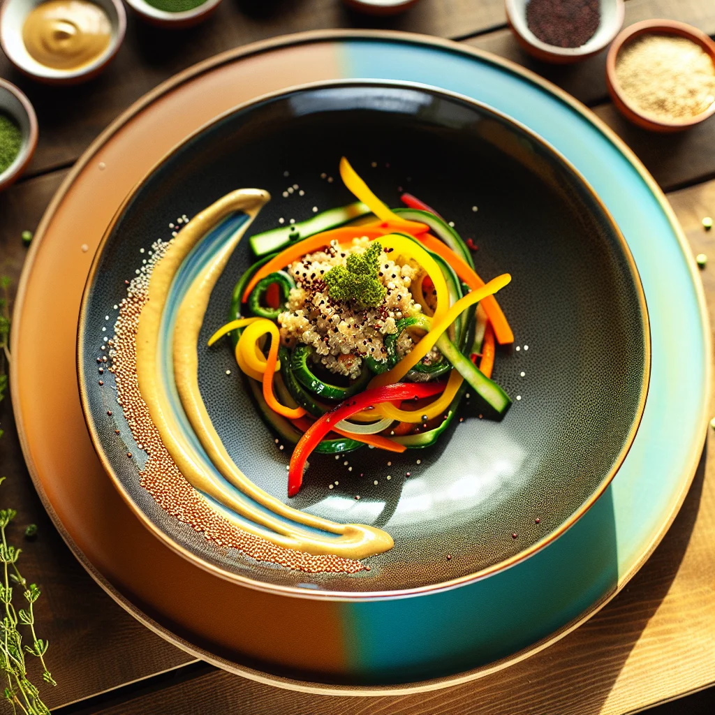 Bowl de Quinoa aux Légumes Croquants et Sauce Tahini