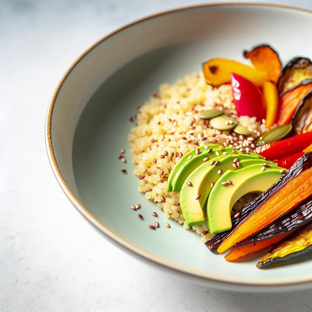 Bowl de Quinoa aux Légumes Rôtis et Avocat