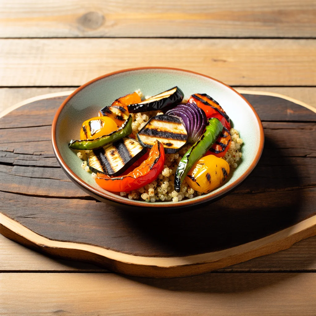 Bowl de Quinoa Épicé aux Légumes Grillés