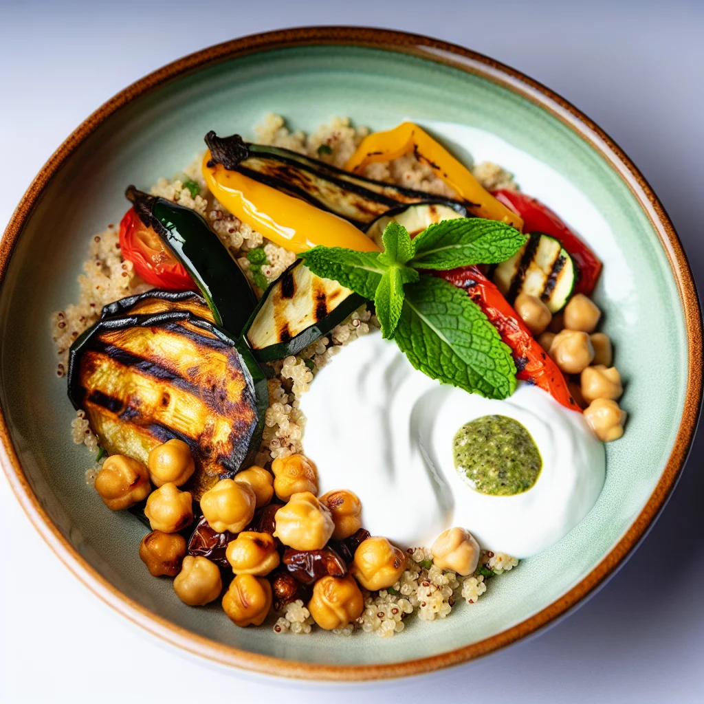 Bowl de Quinoa et Pois Chiches à la Méditerranéenne