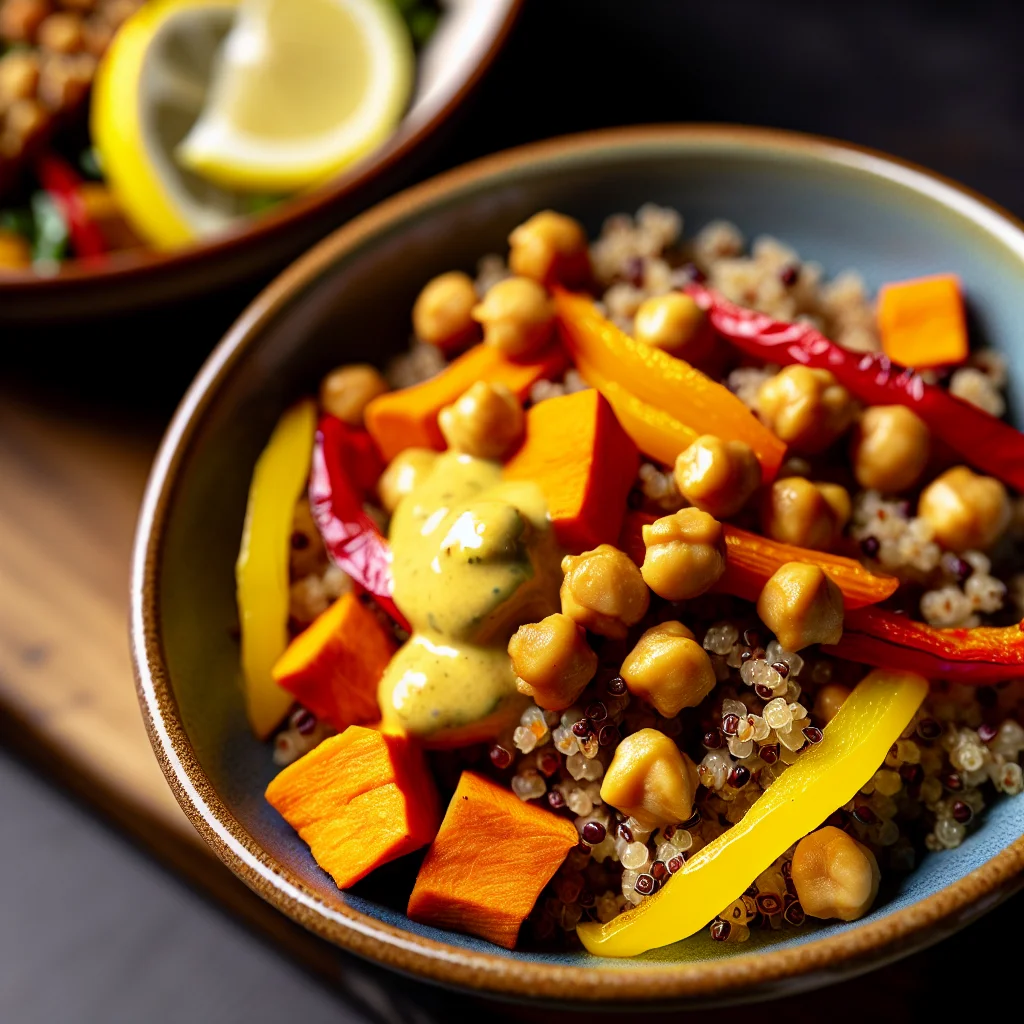 Bowl de Quinoa Méditerranéen aux Légumineuses