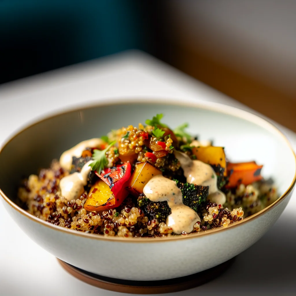Bowl Énergétique au Quinoa et aux Légumes Rôtis