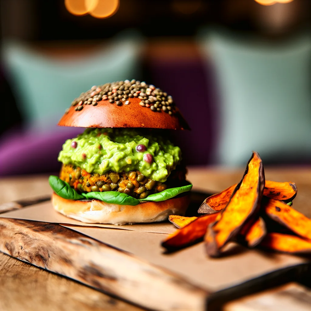 Burger de Lentilles Epicé au Guacamole