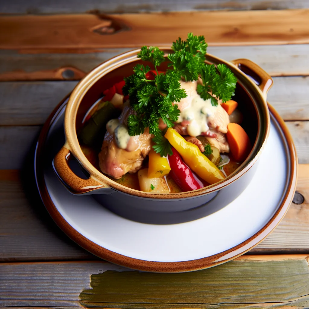 Casserole de poulet aux légumes et sauce crémeuse