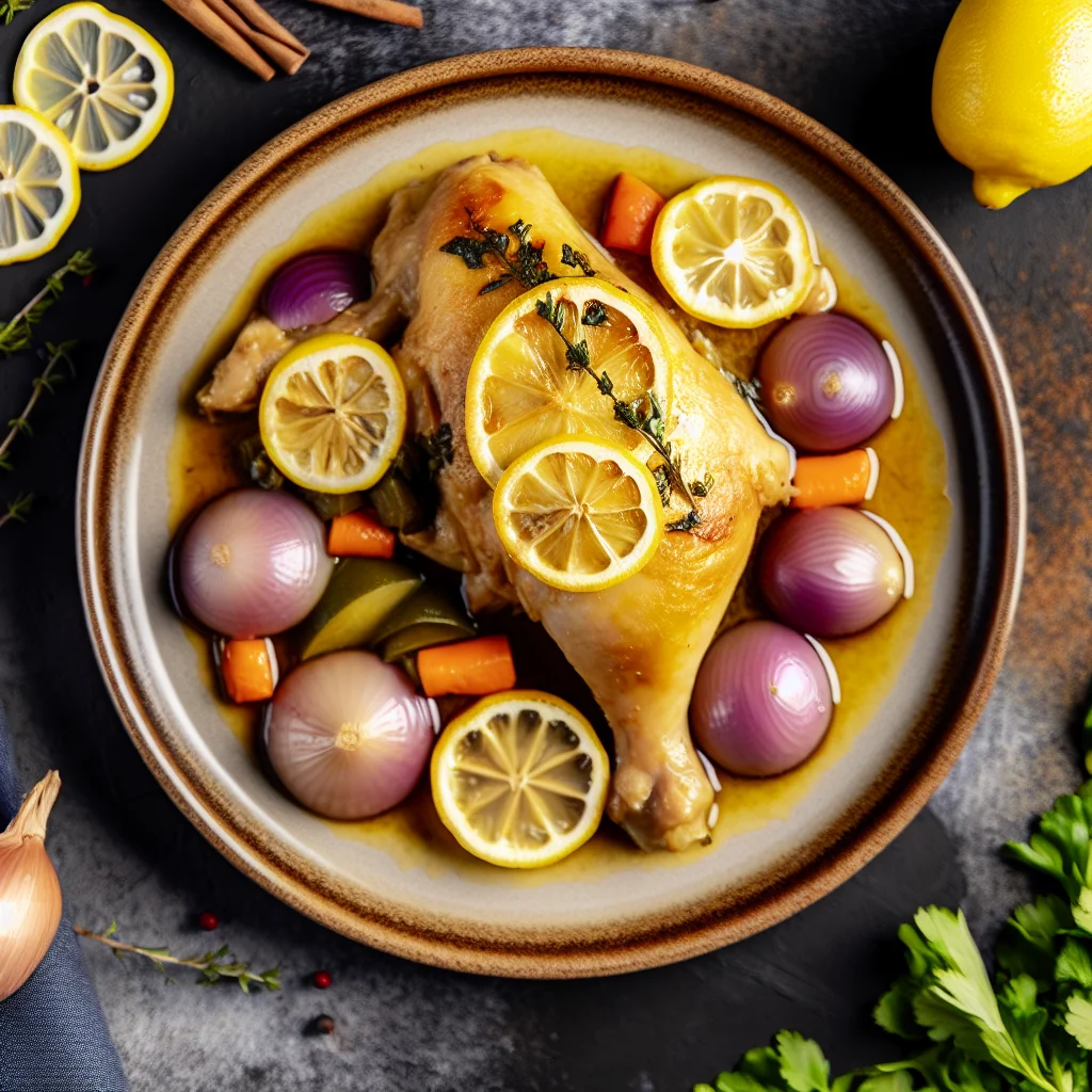 Cocotte de Poulet au Citron et aux Herbes