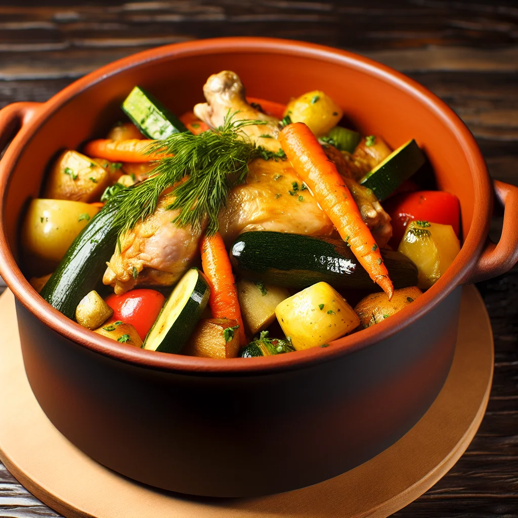 Cocotte de Poulet aux Légumes Rôtis