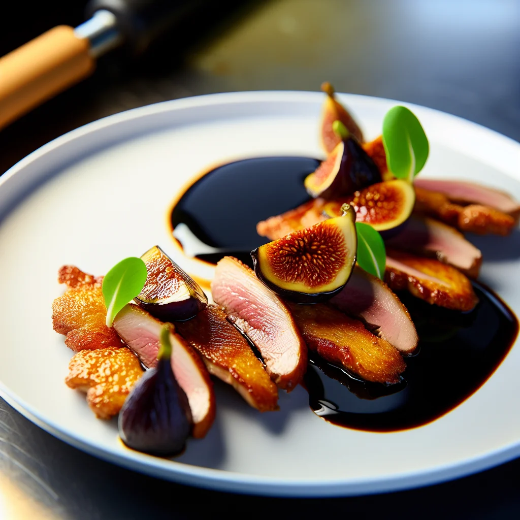 Croustillant de canard aux figues et balsamique