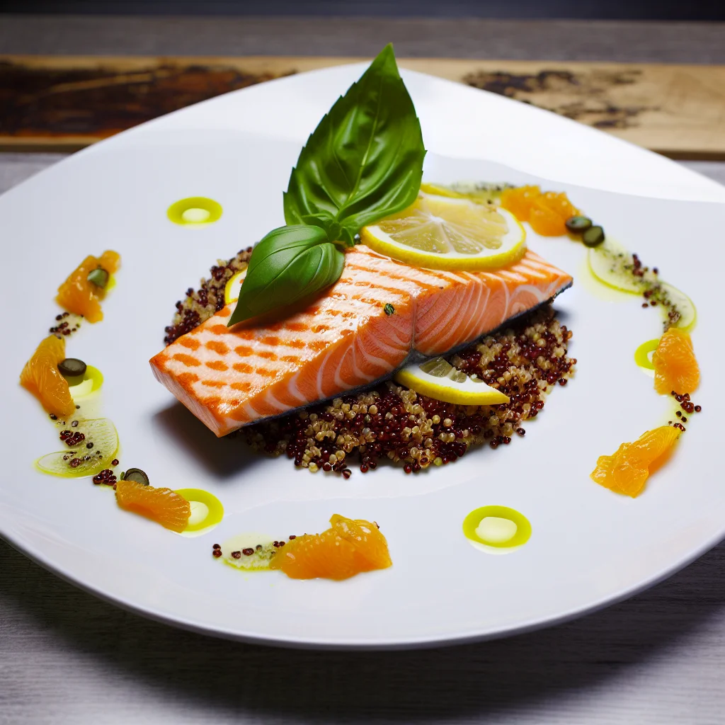 Croustillants de saumon aux agrumes et quinoa