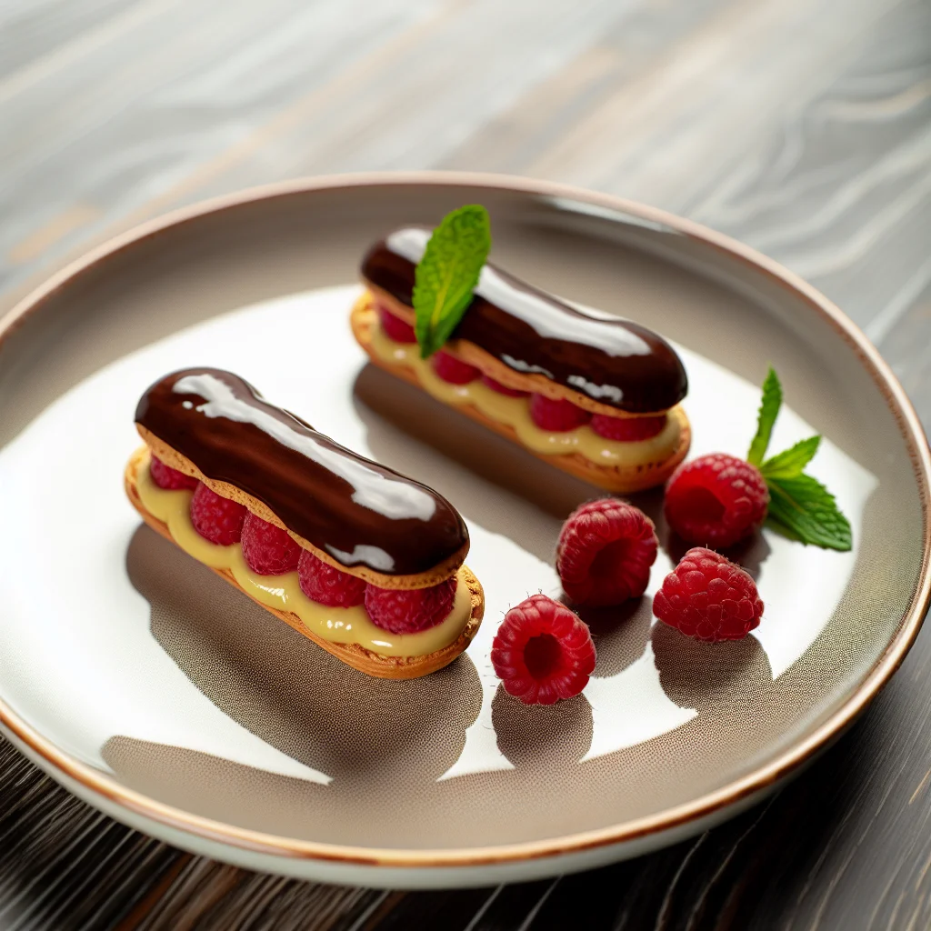 Éclair au Chocolat et à la Framboise