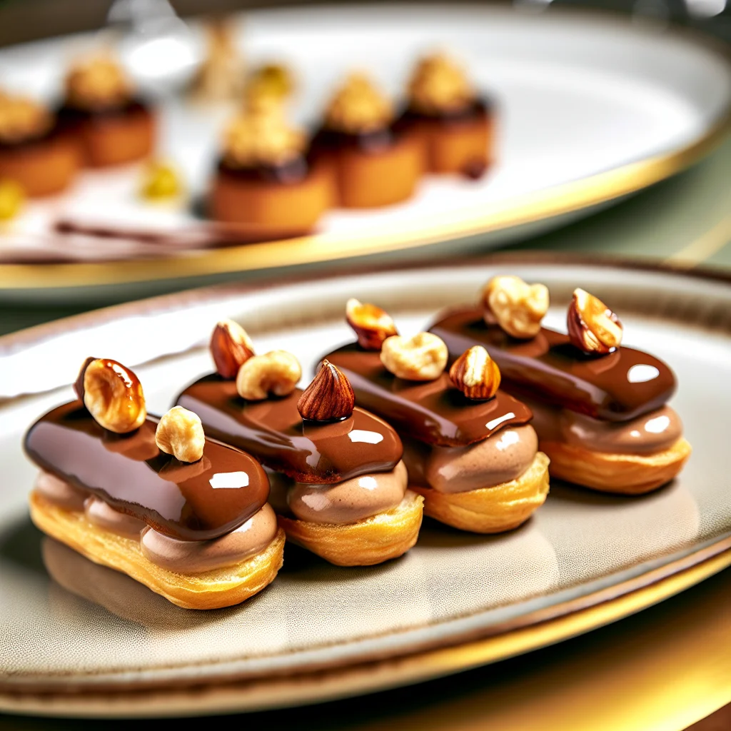 Éclair au Chocolat Praliné et Crème de Noisette