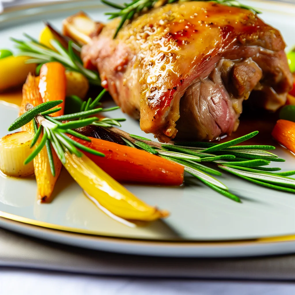 Épaule d'agneau confite aux herbes de Provence