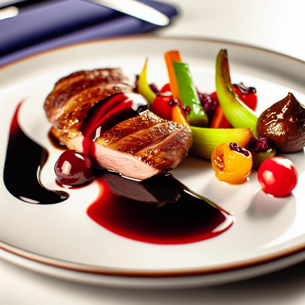 Filet de Canard aux Cerises et Réduction de Balsamique
