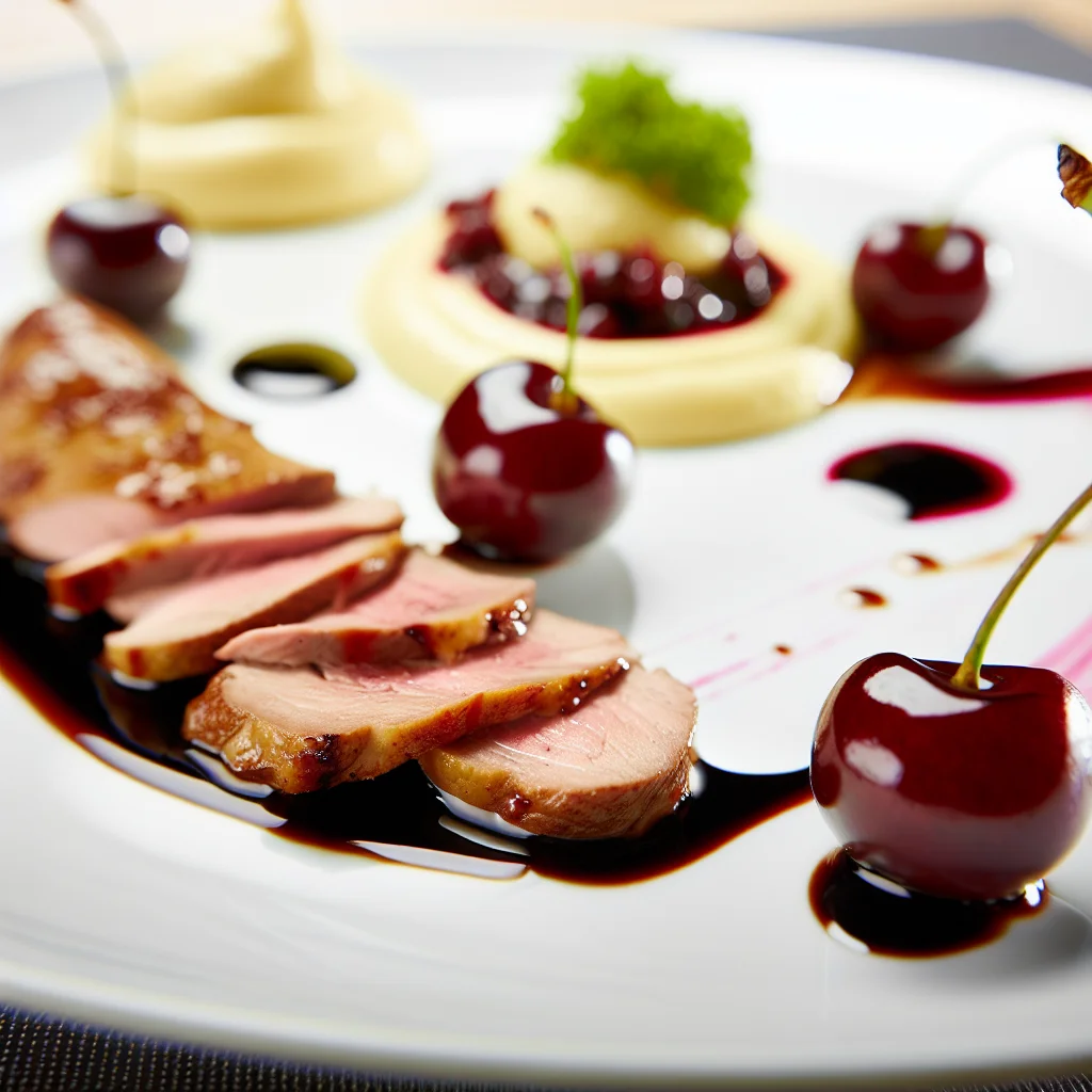 Filet de Canard aux Cerises et Sauce Balsamique