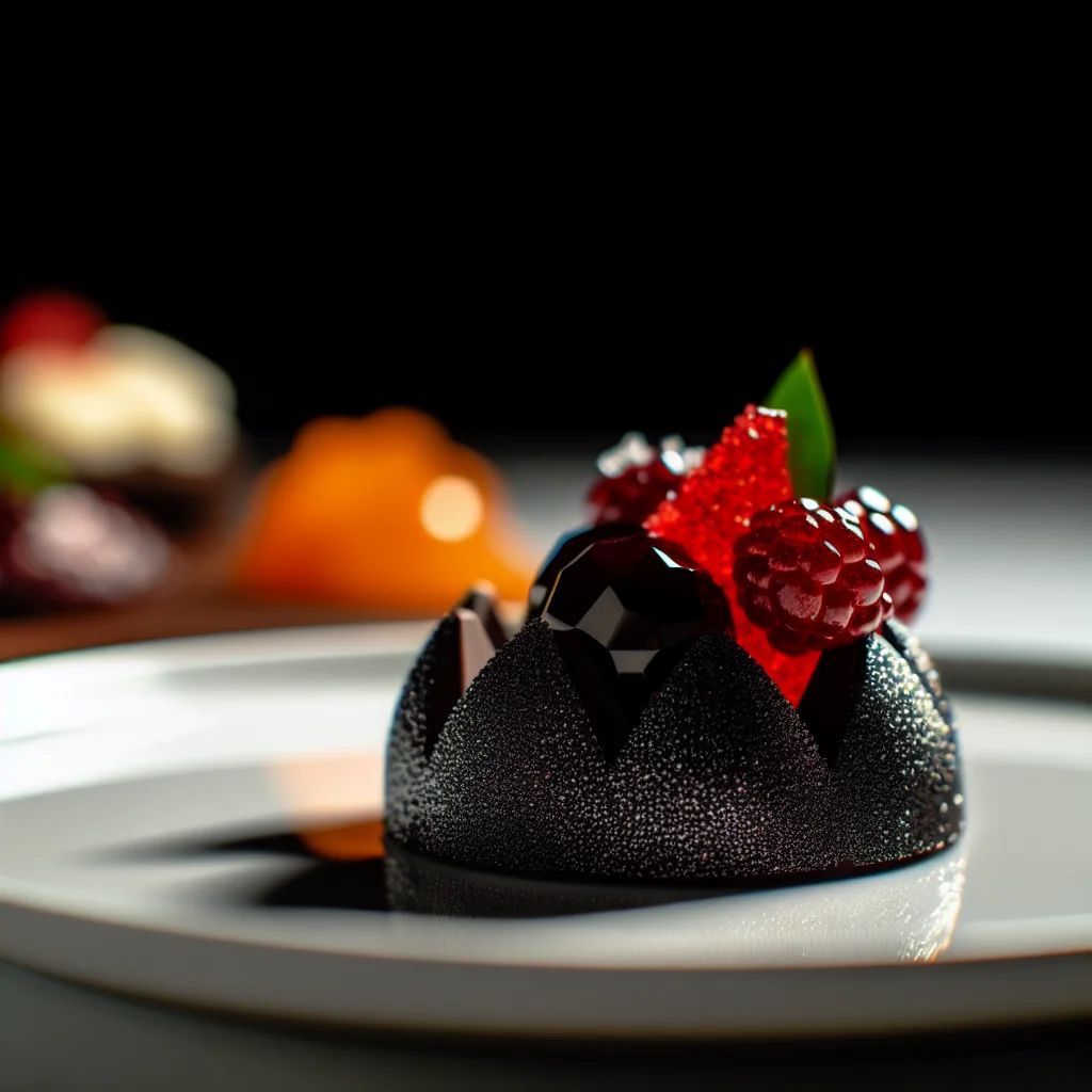 Nid de chocolat aux fruits rouges