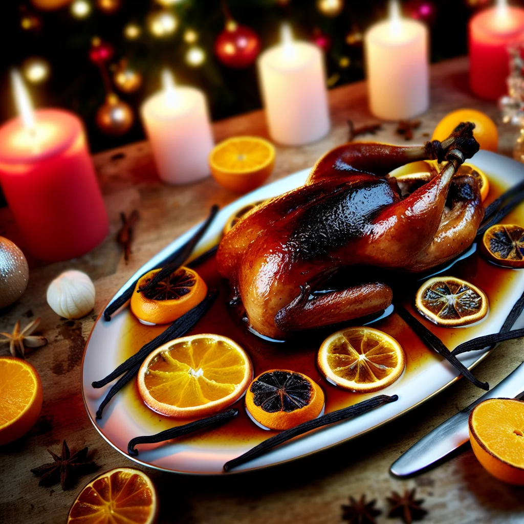 Noël Étoilé: Canard Laqué aux Agrumes et à la Vanille
