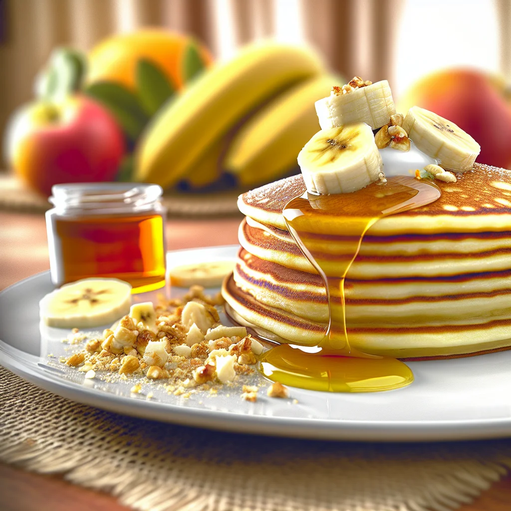 Pancakes protéinés à la banane et noix