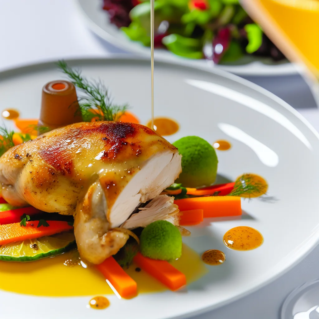 Paradis de poulet au champagne et à l'orange