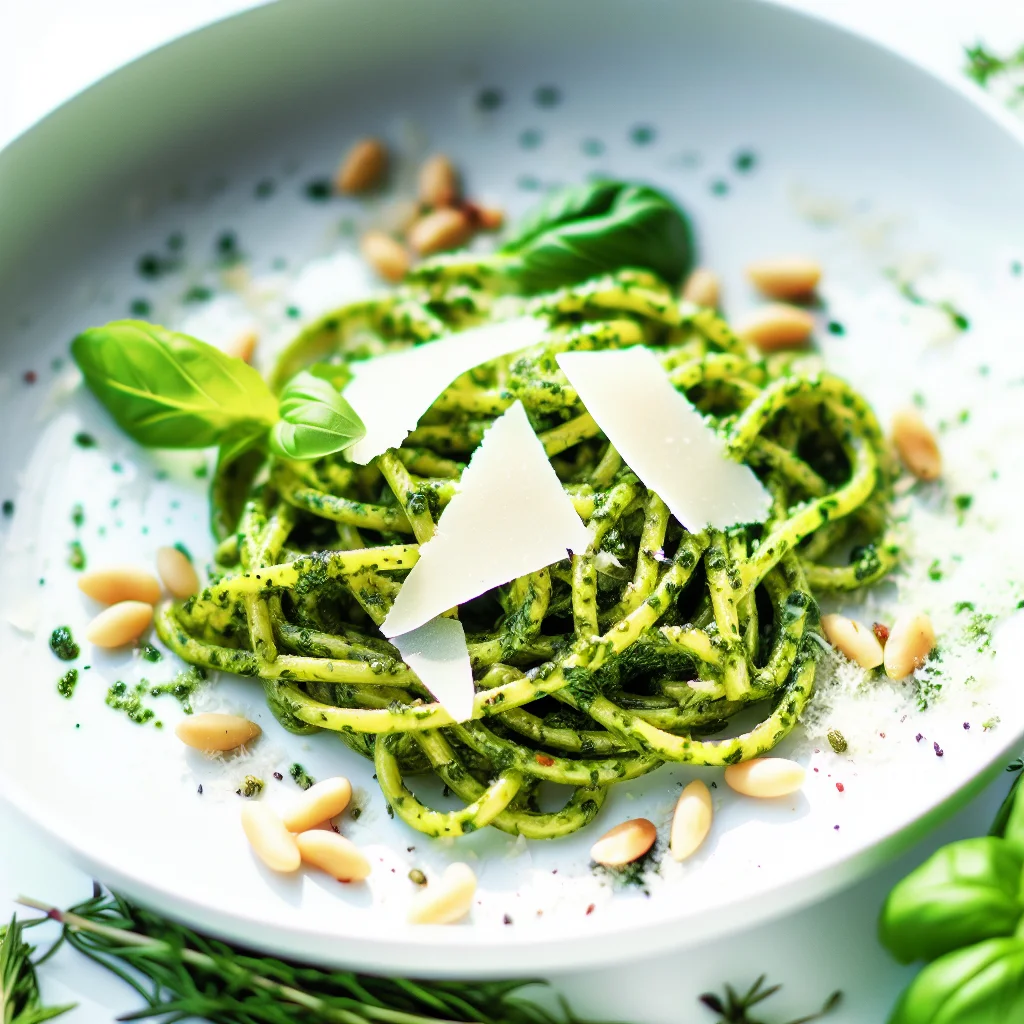 Pasta Verde al Pesto di Rucola