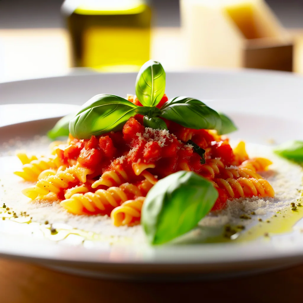 Pâtes à la sauce tomate et basilic de la nonna