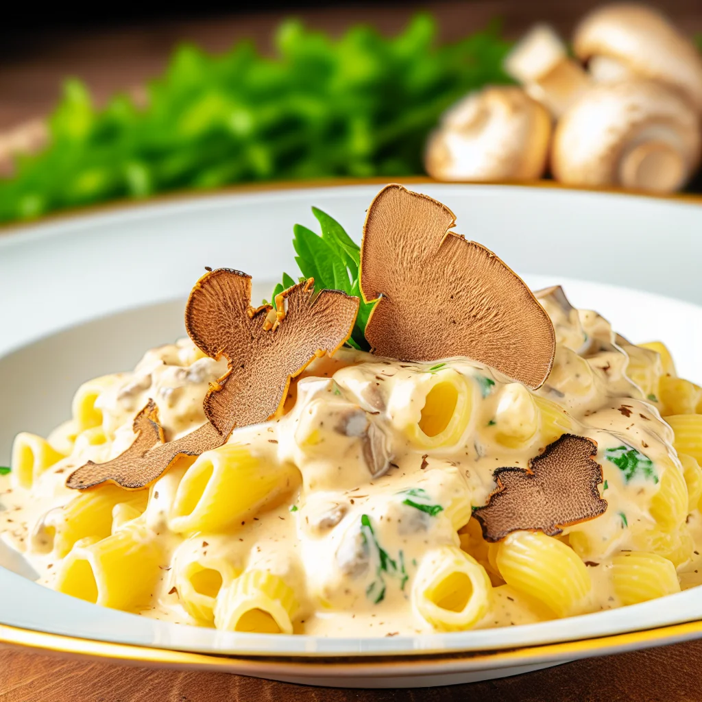 Pâtes aux Champignons et Crème de Truffe