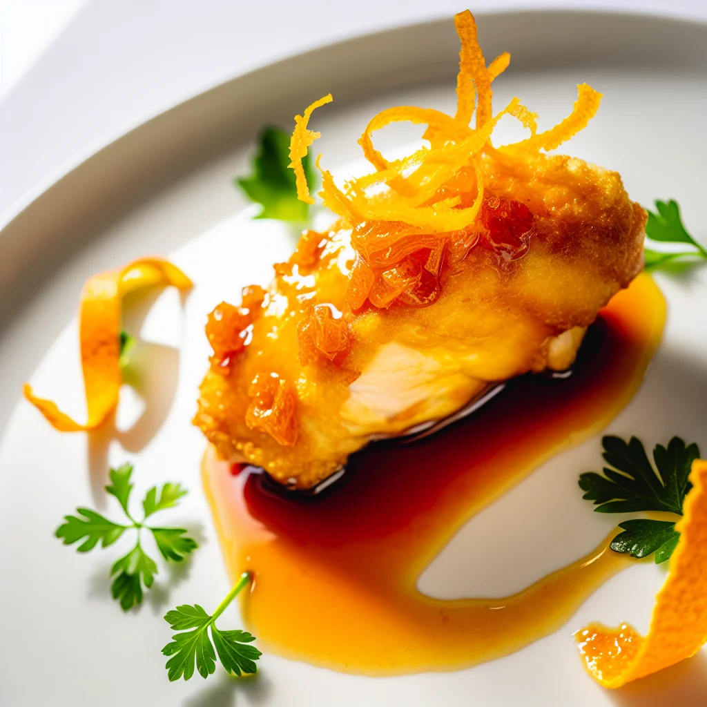 Poulet Croustillant à l'Orange et au Miel