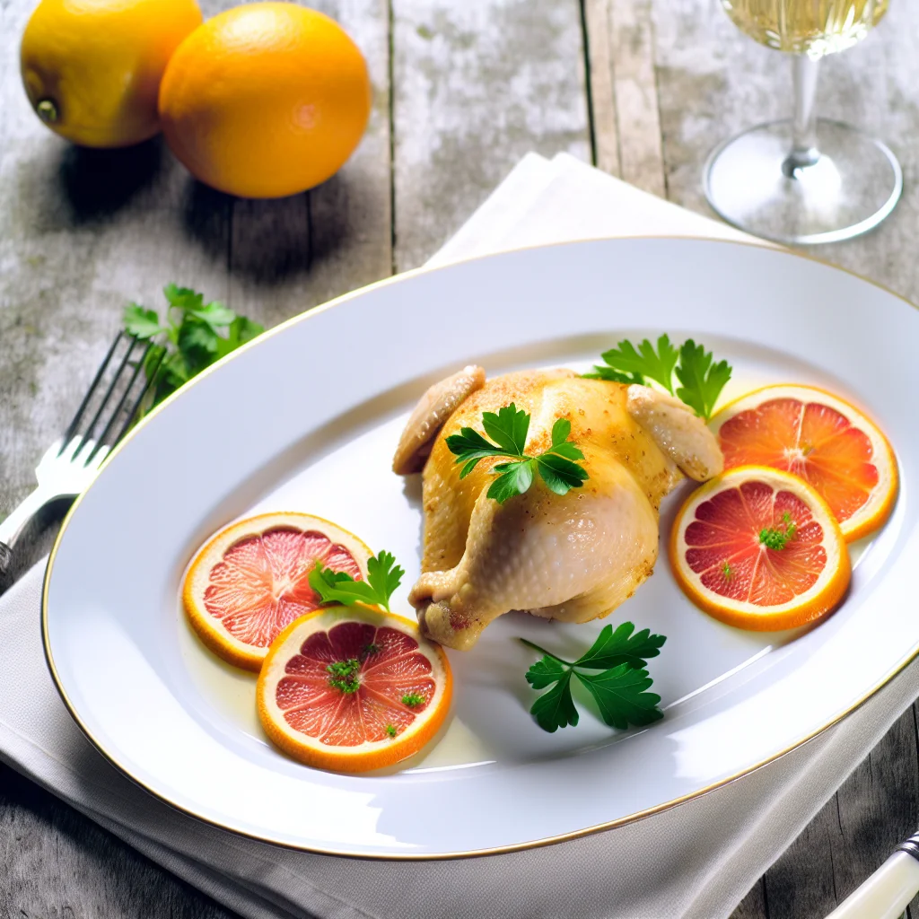 Poulet épicé au miel et aux agrumes