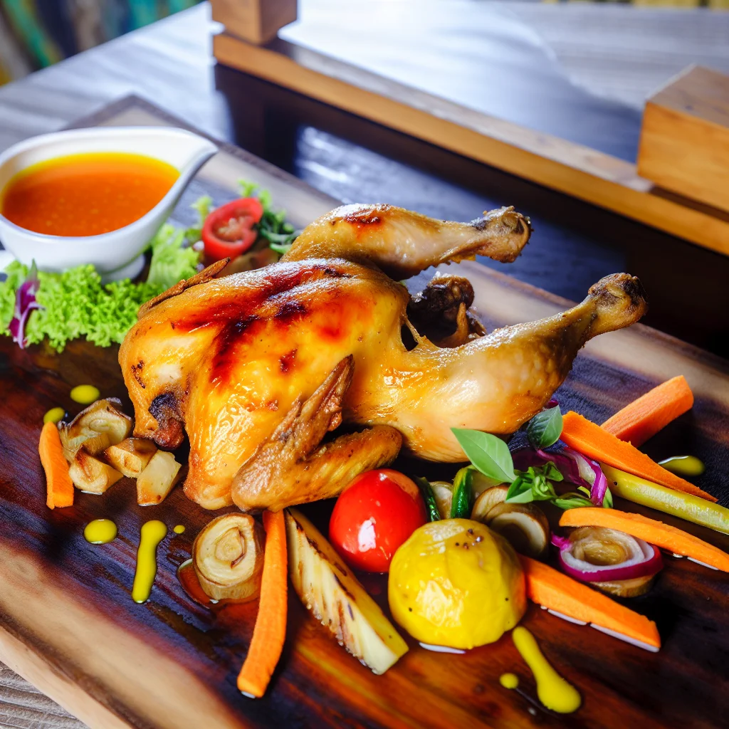 Poulet Rôti à l'Orangerie et ses Légumes Croquants