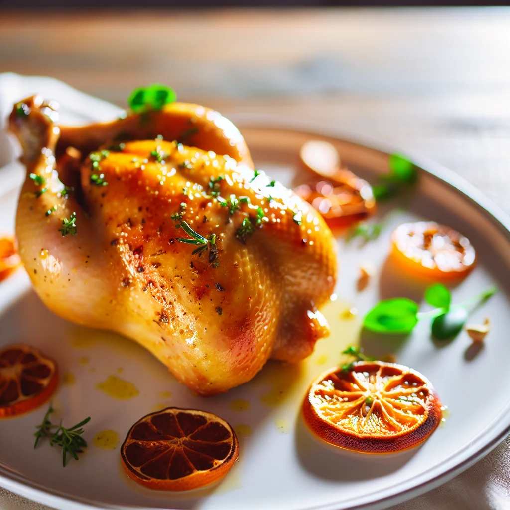 Poulet rôti aux agrumes et au miel