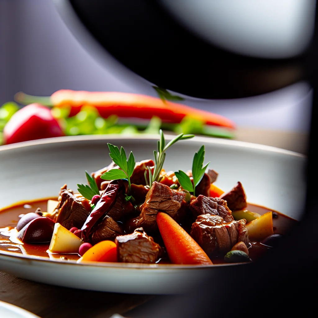 Ragoût de boeuf aux légumes du jardin