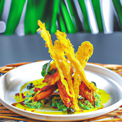 Poulet croustillant à la noix de coco et mangue épicée
