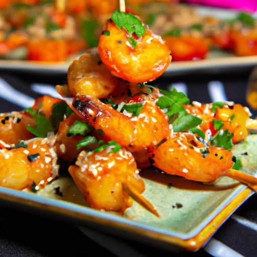Brochettes de crevettes croustillantes à la mangue