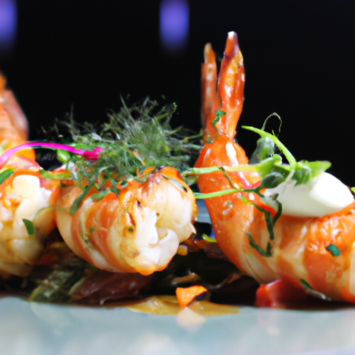 Étoile de mer croustillante aux crevettes et agrumes