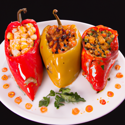 Poivrons farcis aux saveurs marocaines