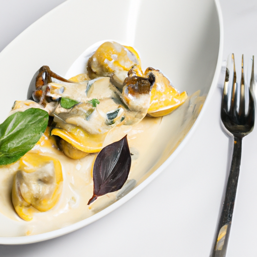 Raviolis croustillants aux champignons sauvages et truffe