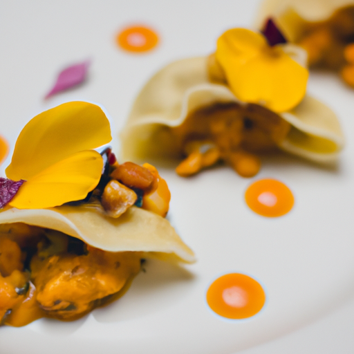 Raviolis croustillants au potiron et aux noisettes