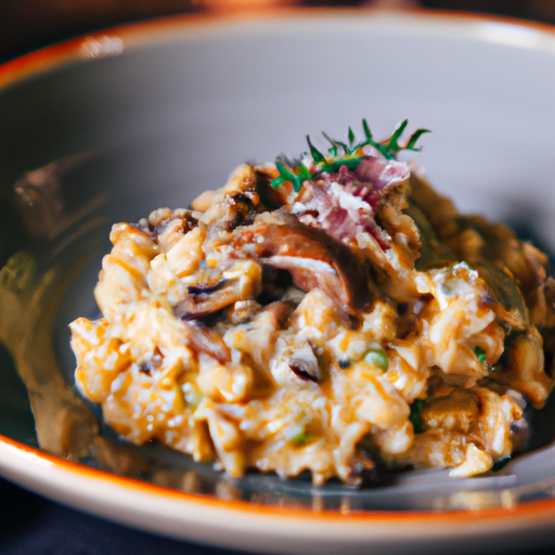 Cassolette de risotto aux champignons des bois