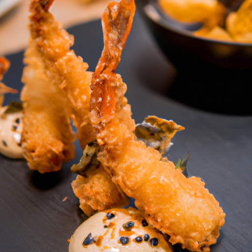 Crevettes croustillantes au sésame et purée de patates douces