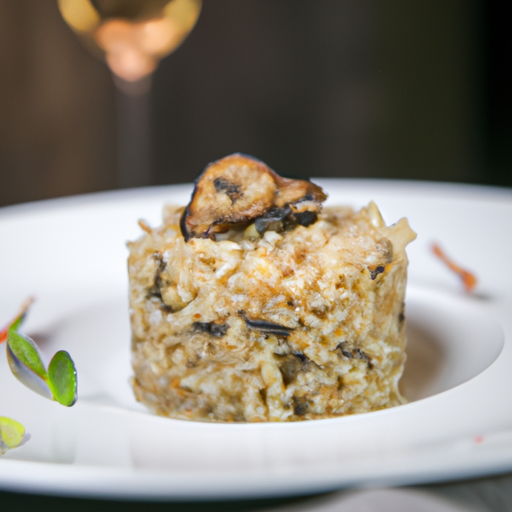Risotto croustillant aux champignons sauvages et truffe