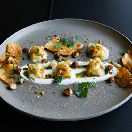 Raviolis croustillants au fromage de chèvre et aux noix de pécan