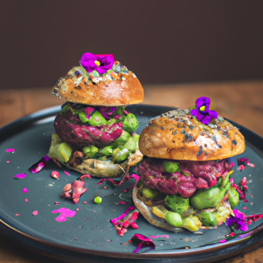 Burgers de betterave à l'avocat et aux pois chiches