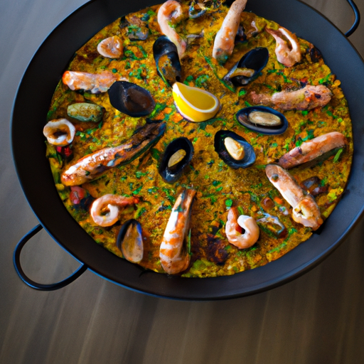 Paella croustillante aux fruits de mer