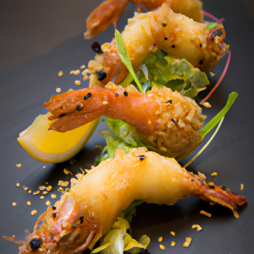 Crevettes croustillantes au sésame et citron vert