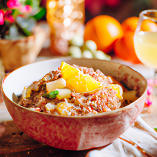 Bol de quinoa aux agrumes et grenade