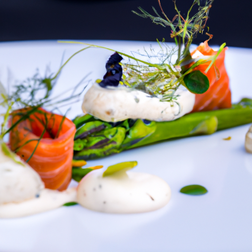 Roulés de saumon frais aux asperges vertes