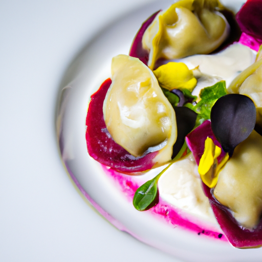 Raviolis de betterave au chèvre frais